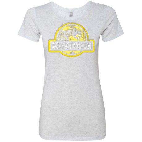 T-Shirts Heather White / Small Jurassic Power Yellow Women's Triblend T-Shirt