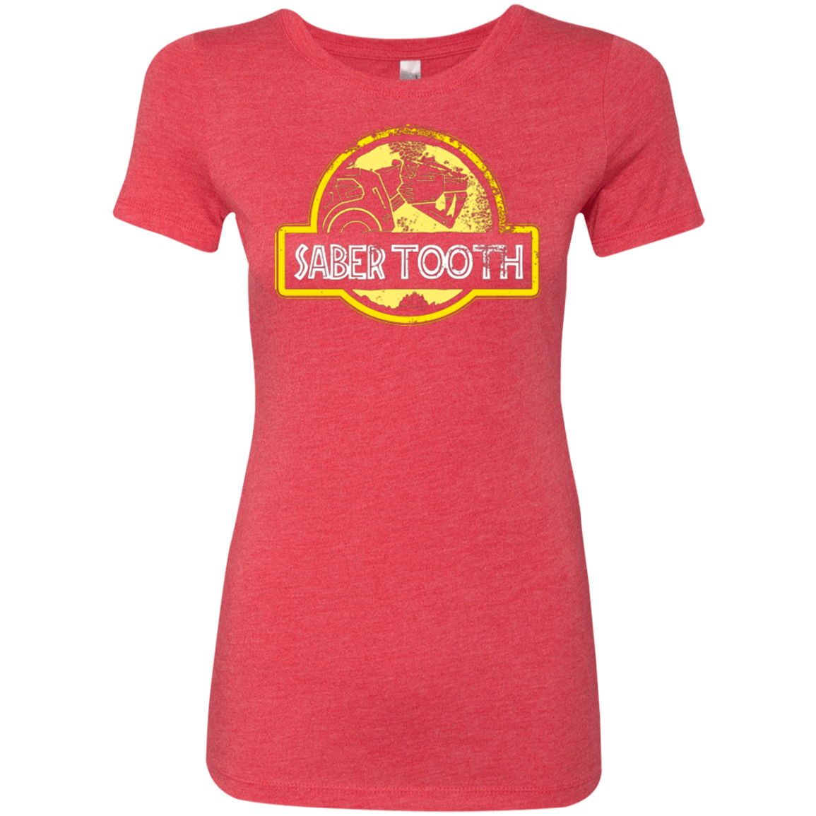 T-Shirts Vintage Red / Small Jurassic Power Yellow Women's Triblend T-Shirt