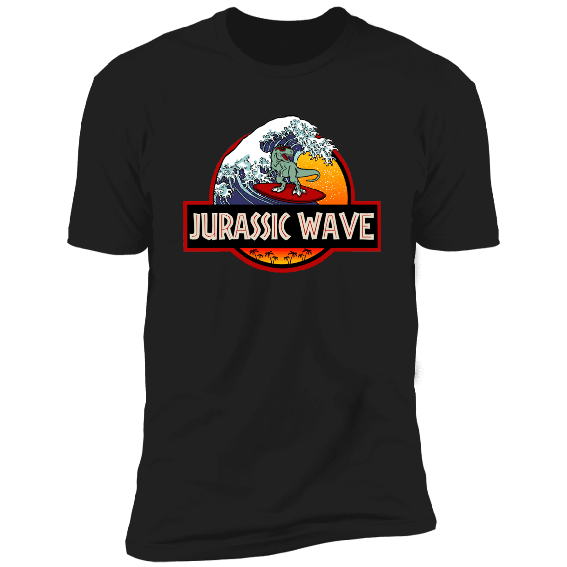 T-Shirts Black / S Jurassic Wave Men's Premium T-Shirt