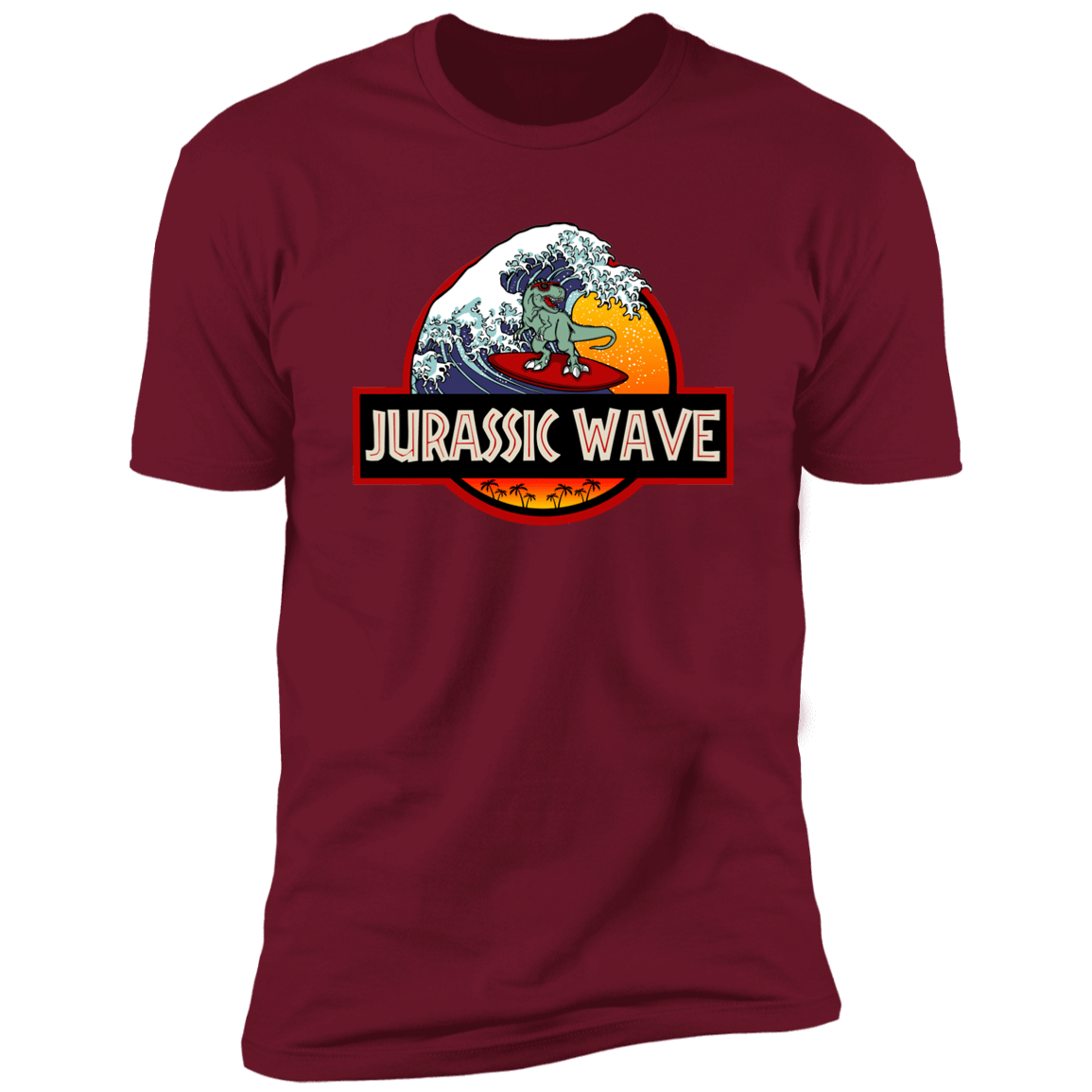 T-Shirts Cardinal / S Jurassic Wave Men's Premium T-Shirt
