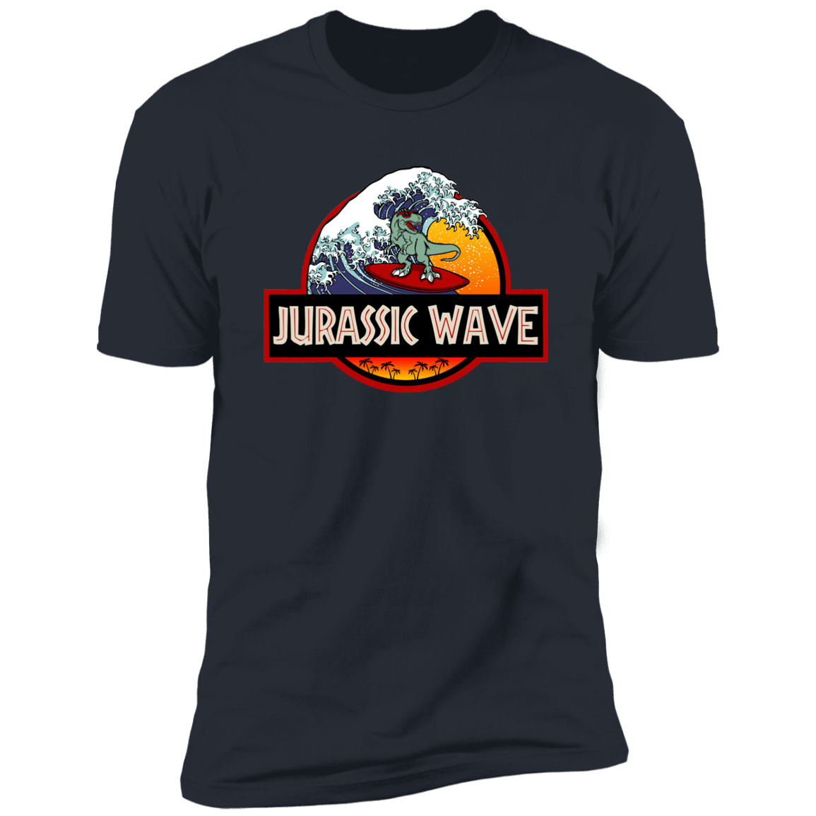 T-Shirts Indigo / S Jurassic Wave Men's Premium T-Shirt