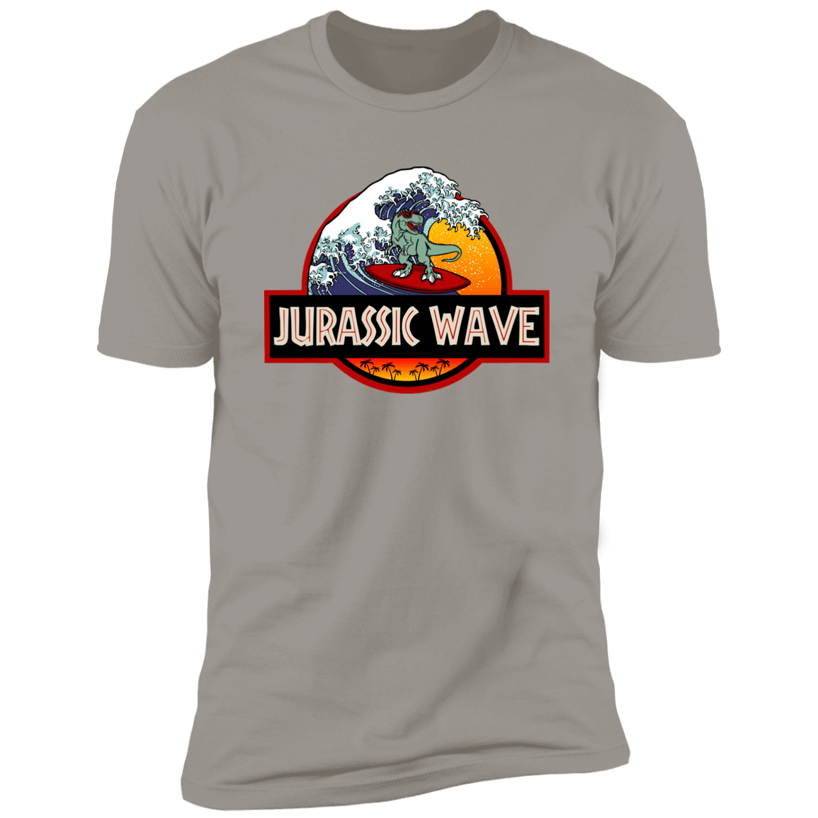 T-Shirts Light Grey / S Jurassic Wave Men's Premium T-Shirt