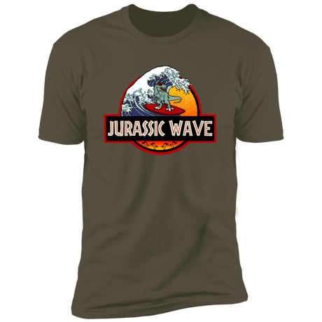 T-Shirts Military Green / S Jurassic Wave Men's Premium T-Shirt