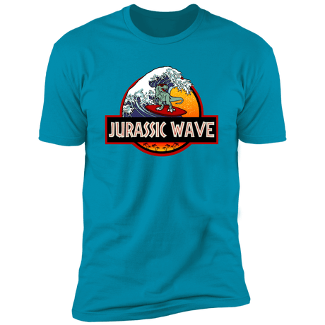 T-Shirts Turquoise / S Jurassic Wave Men's Premium T-Shirt
