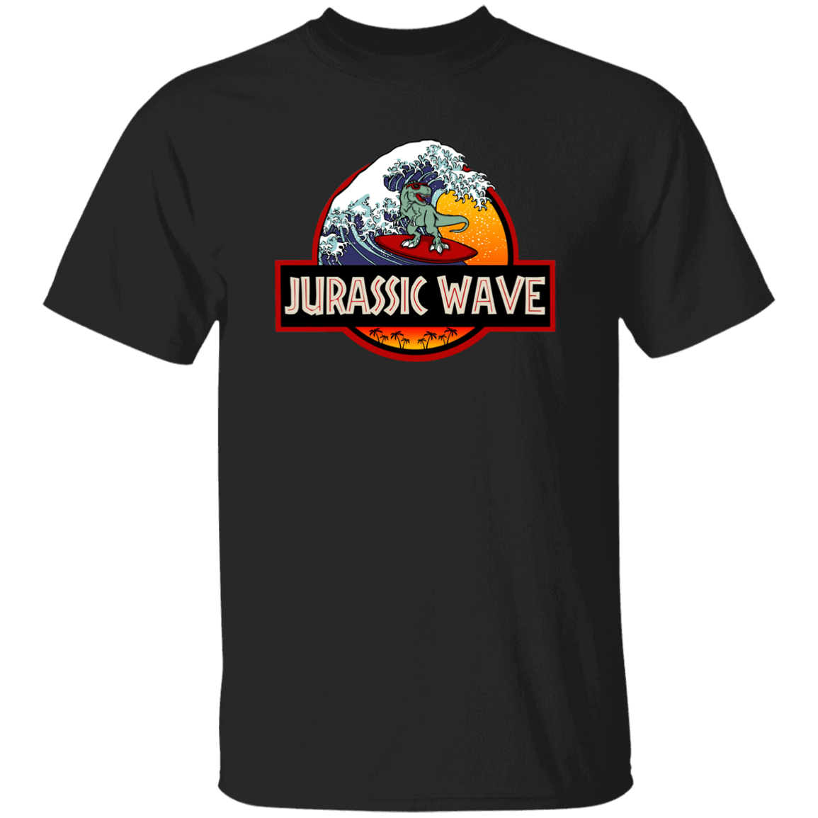 T-Shirts Black / YXS Jurassic Wave Youth T-Shirt