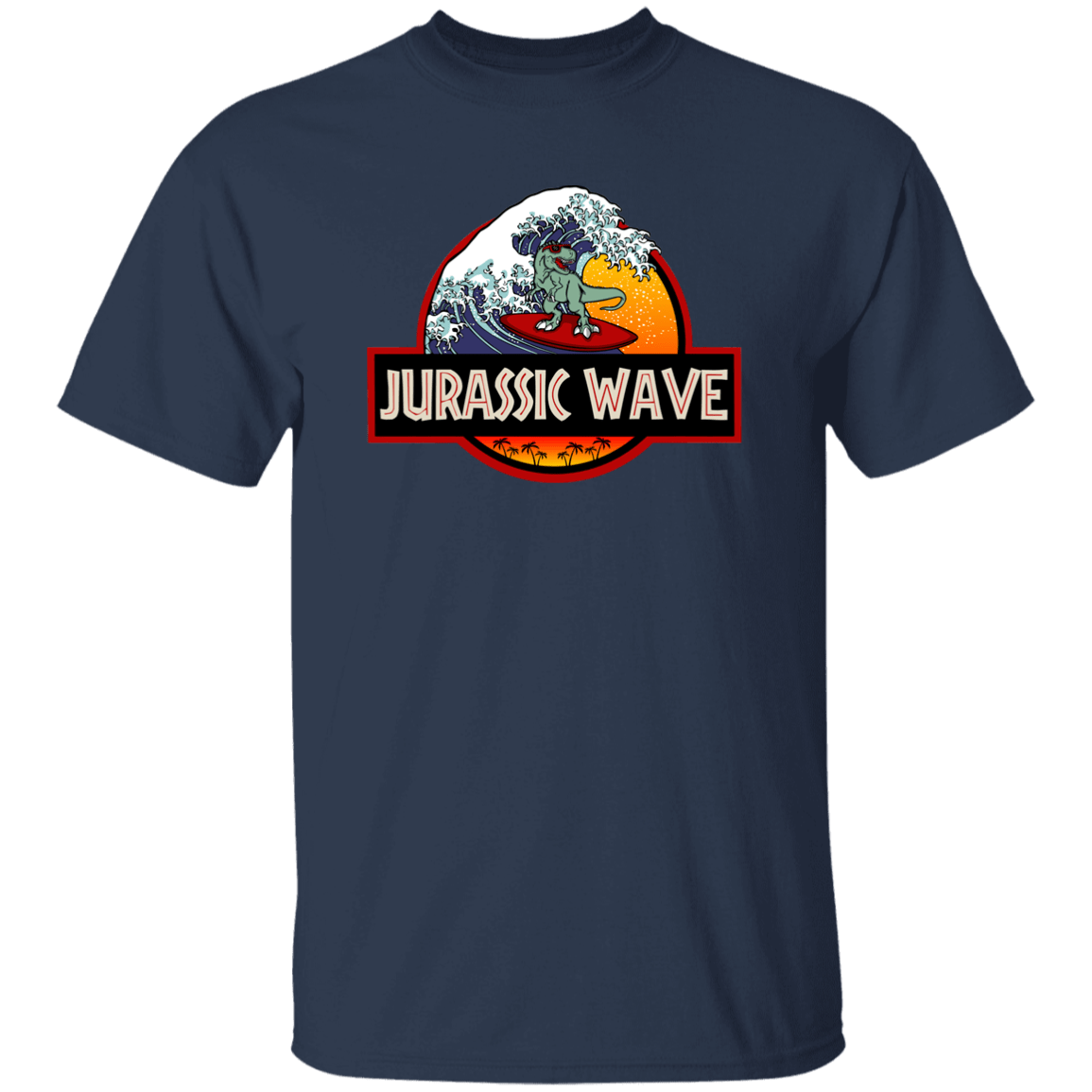 T-Shirts Navy / YXS Jurassic Wave Youth T-Shirt