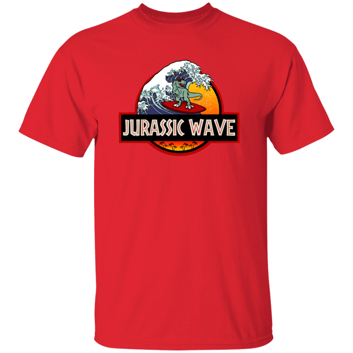 T-Shirts Red / YXS Jurassic Wave Youth T-Shirt