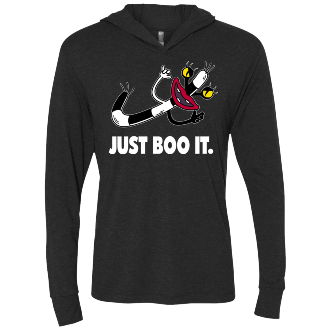 T-Shirts Vintage Black / X-Small Just Boo It Triblend Long Sleeve Hoodie Tee