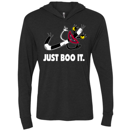 T-Shirts Vintage Black / X-Small Just Boo It Triblend Long Sleeve Hoodie Tee