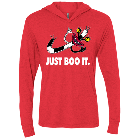 T-Shirts Vintage Red / X-Small Just Boo It Triblend Long Sleeve Hoodie Tee
