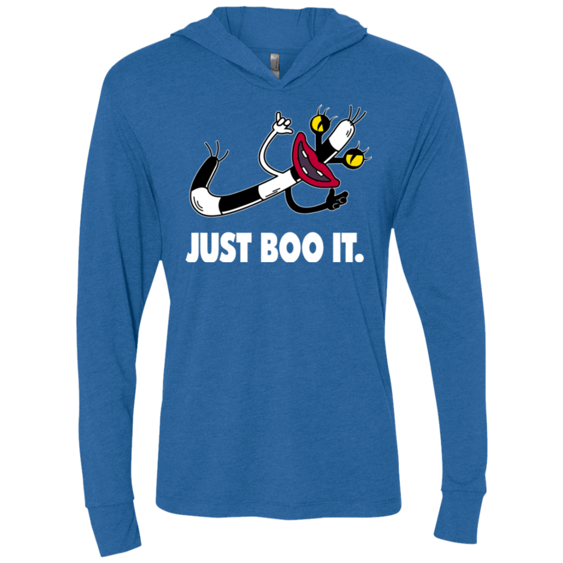 T-Shirts Vintage Royal / X-Small Just Boo It Triblend Long Sleeve Hoodie Tee