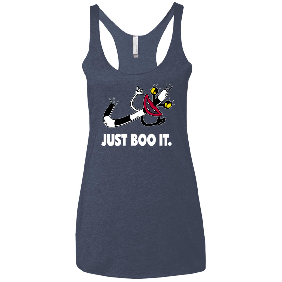 T-Shirts Vintage Navy / X-Small Just Boo It Women's Triblend Racerback Tank