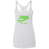 T-Shirts Heather White / X-Small Just Call It Women's Triblend Racerback Tank