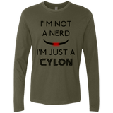T-Shirts Military Green / Small Just cylon Men's Premium Long Sleeve