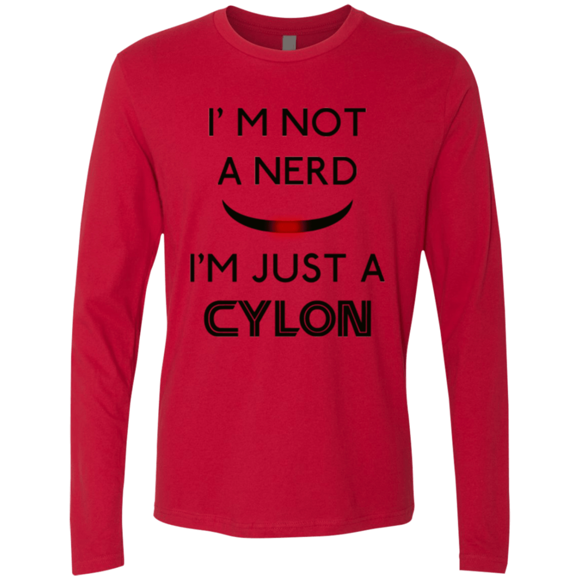 T-Shirts Red / Small Just cylon Men's Premium Long Sleeve