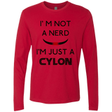 T-Shirts Red / Small Just cylon Men's Premium Long Sleeve