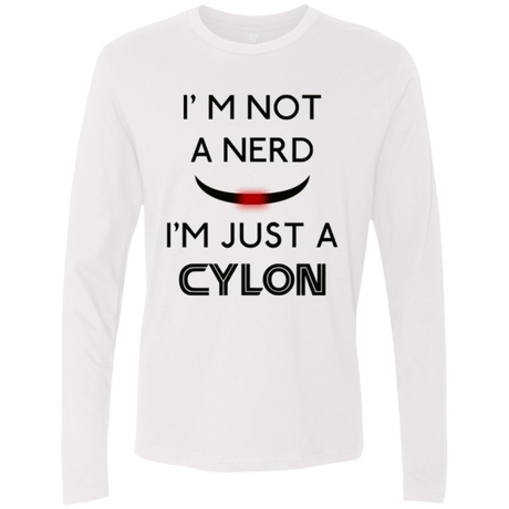 T-Shirts White / Small Just cylon Men's Premium Long Sleeve