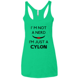 T-Shirts Envy / X-Small Just cylon Women's Triblend Racerback Tank