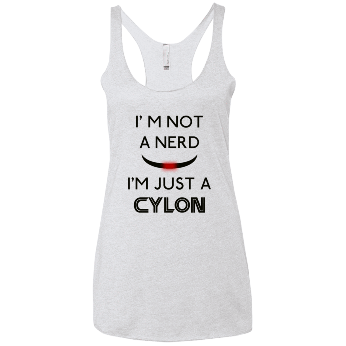 T-Shirts Heather White / X-Small Just cylon Women's Triblend Racerback Tank