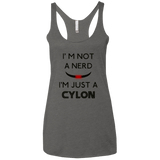 T-Shirts Premium Heather / X-Small Just cylon Women's Triblend Racerback Tank