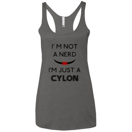T-Shirts Premium Heather / X-Small Just cylon Women's Triblend Racerback Tank