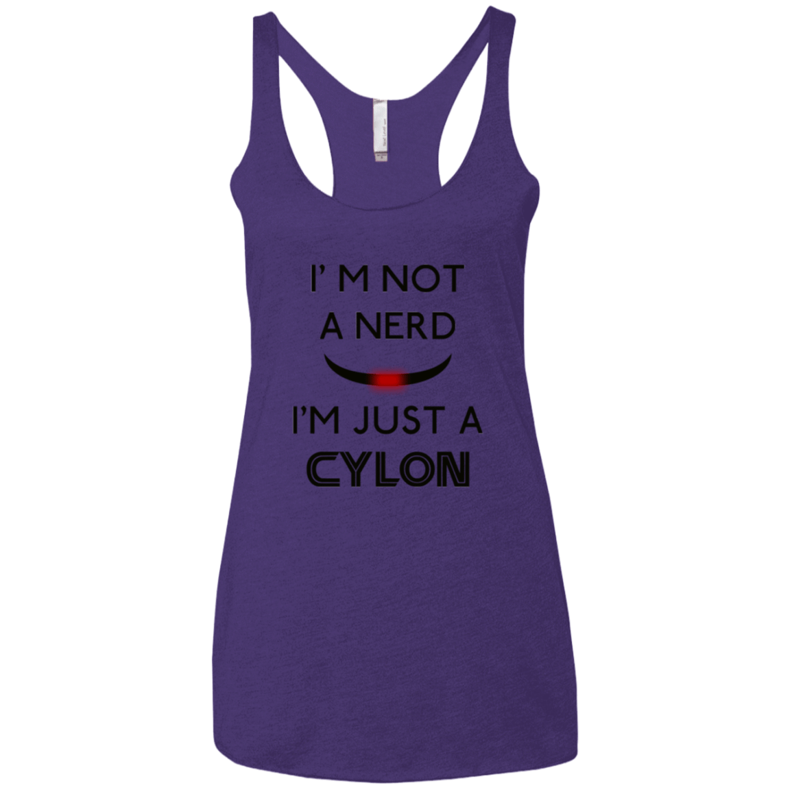 T-Shirts Purple / X-Small Just cylon Women's Triblend Racerback Tank