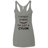 T-Shirts Venetian Grey / X-Small Just cylon Women's Triblend Racerback Tank