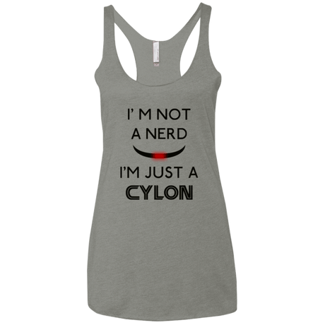 T-Shirts Venetian Grey / X-Small Just cylon Women's Triblend Racerback Tank
