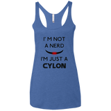T-Shirts Vintage Royal / X-Small Just cylon Women's Triblend Racerback Tank