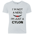 T-Shirts Heather White / YXS Just cylon Youth Triblend T-Shirt