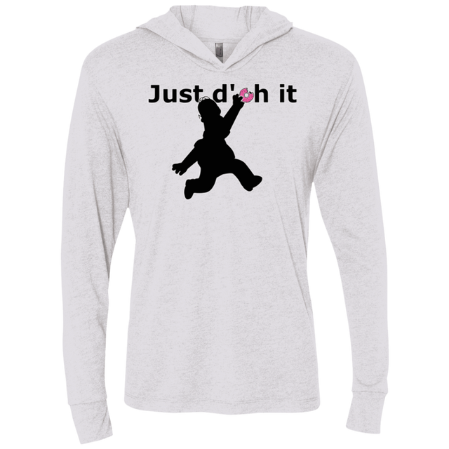T-Shirts Heather White / X-Small Just doh it Triblend Long Sleeve Hoodie Tee