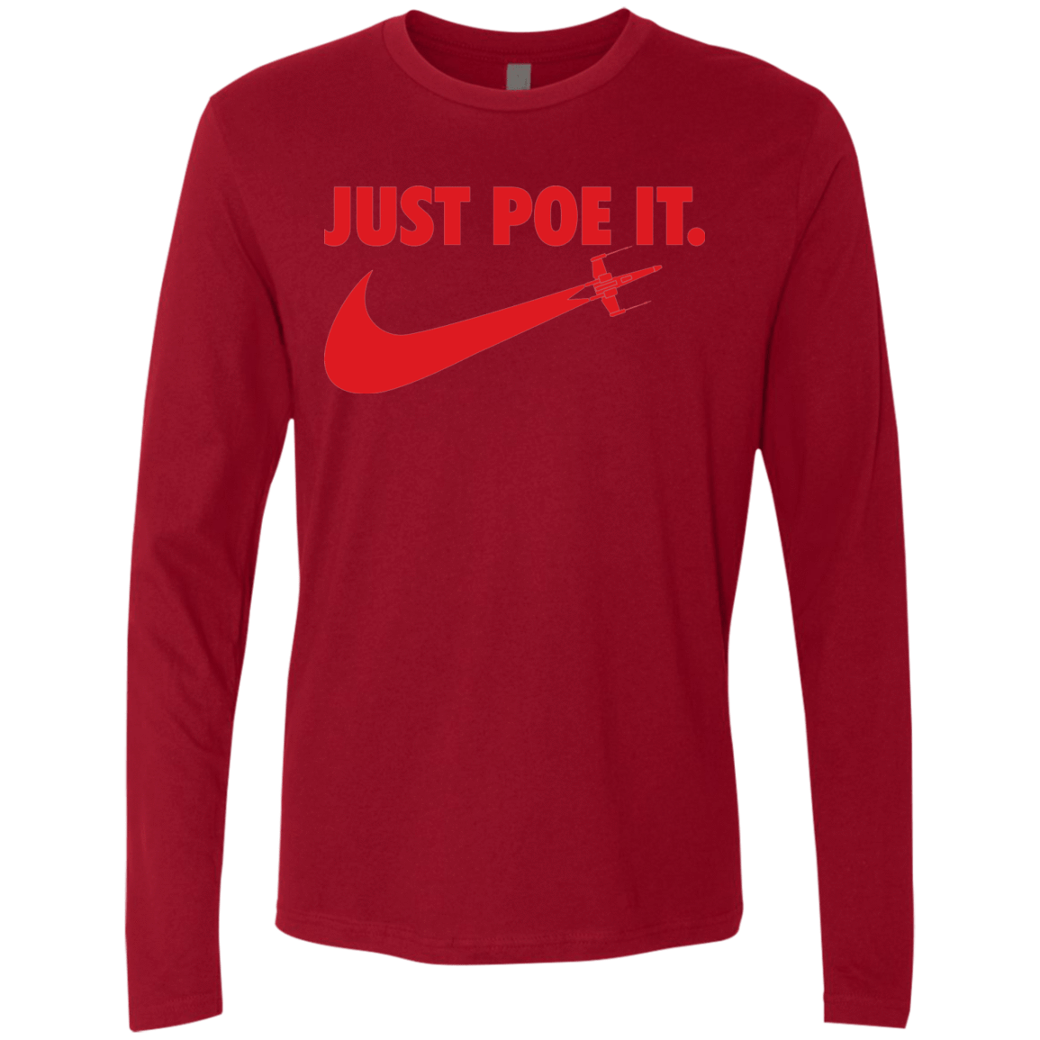 T-Shirts Cardinal / Small Just Poe It Men's Premium Long Sleeve