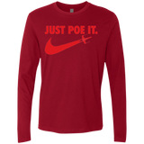 T-Shirts Cardinal / Small Just Poe It Men's Premium Long Sleeve