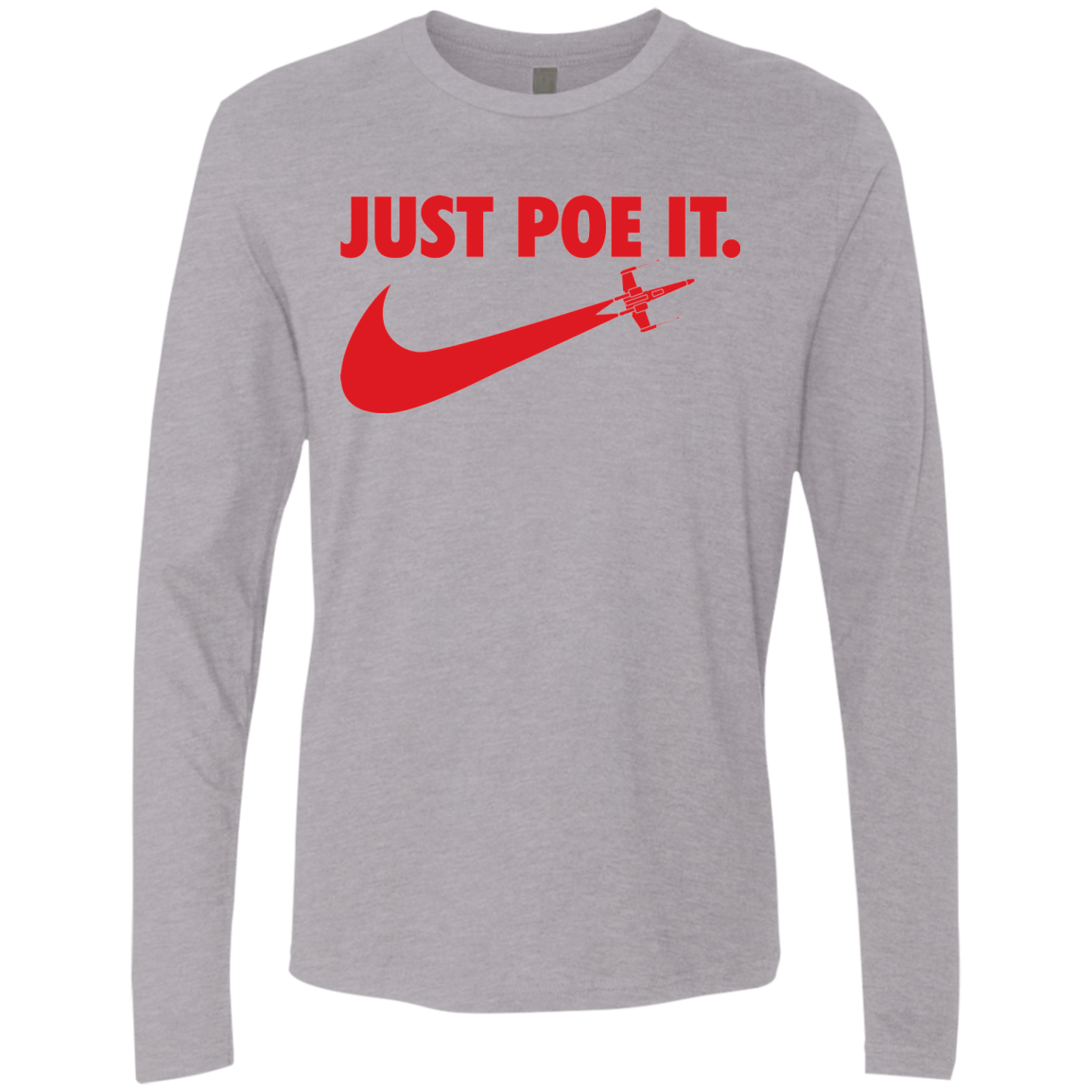 T-Shirts Heather Grey / Small Just Poe It Men's Premium Long Sleeve