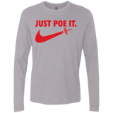 T-Shirts Heather Grey / Small Just Poe It Men's Premium Long Sleeve