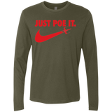 T-Shirts Military Green / Small Just Poe It Men's Premium Long Sleeve