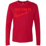 T-Shirts Red / Small Just Poe It Men's Premium Long Sleeve