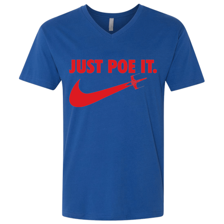 T-Shirts Royal / X-Small Just Poe It Men's Premium V-Neck