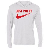 T-Shirts Heather White / X-Small Just Poe It Triblend Long Sleeve Hoodie Tee