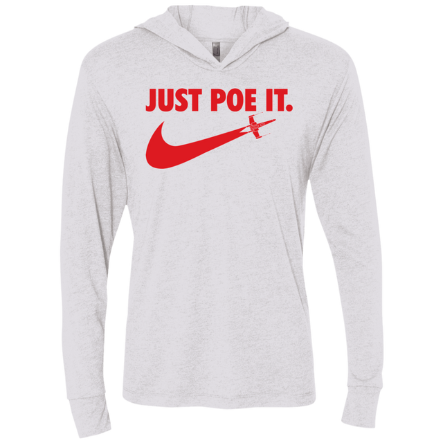 T-Shirts Heather White / X-Small Just Poe It Triblend Long Sleeve Hoodie Tee