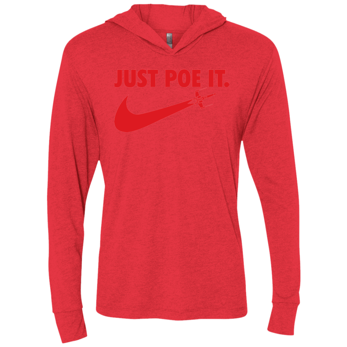 Just Poe It Triblend Long Sleeve Hoodie Tee