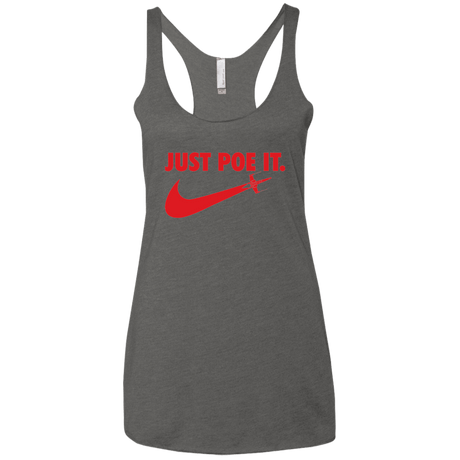 T-Shirts Premium Heather / X-Small Just Poe It Women's Triblend Racerback Tank