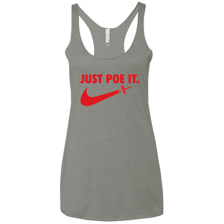 T-Shirts Venetian Grey / X-Small Just Poe It Women's Triblend Racerback Tank
