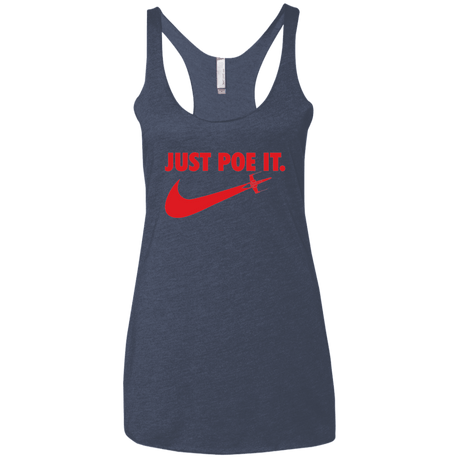 T-Shirts Vintage Navy / X-Small Just Poe It Women's Triblend Racerback Tank