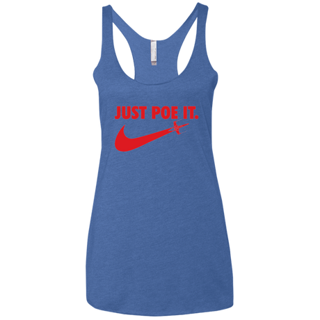 T-Shirts Vintage Royal / X-Small Just Poe It Women's Triblend Racerback Tank