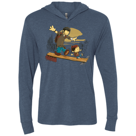 T-Shirts Indigo / X-Small Just the 2 of Us Triblend Long Sleeve Hoodie Tee