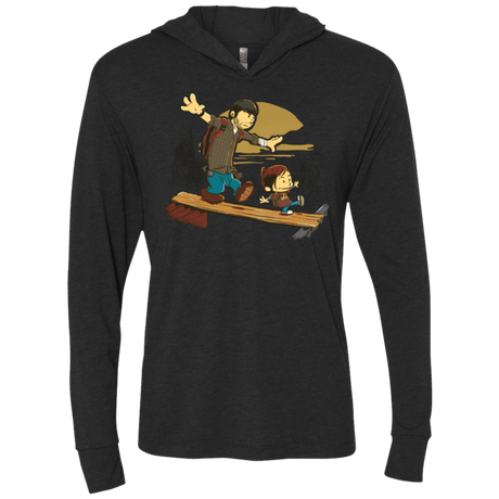 T-Shirts Vintage Black / X-Small Just the 2 of Us Triblend Long Sleeve Hoodie Tee