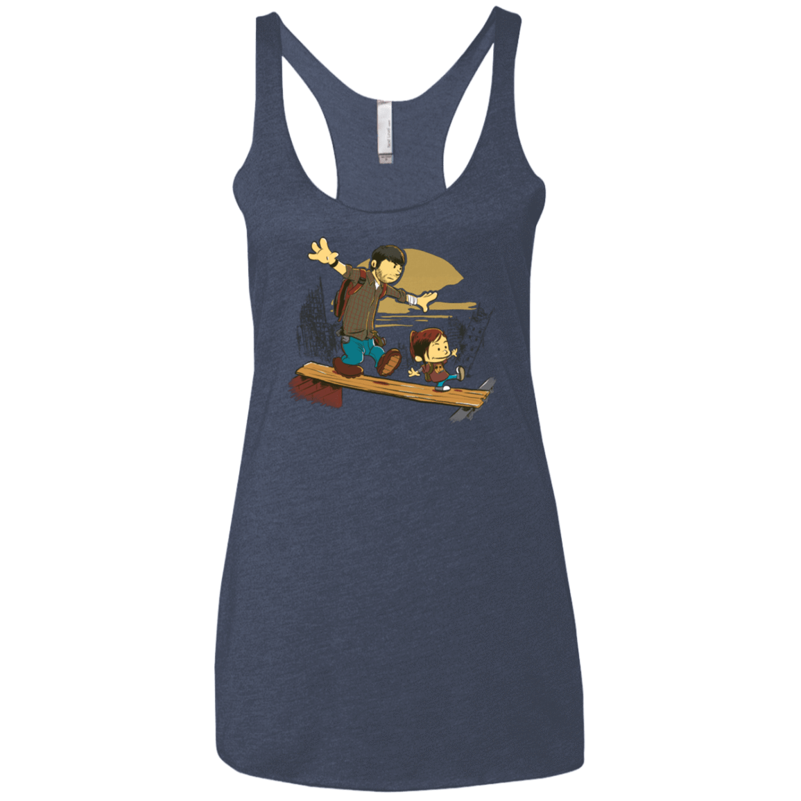 T-Shirts Vintage Navy / X-Small Just the 2 of Us Women's Triblend Racerback Tank