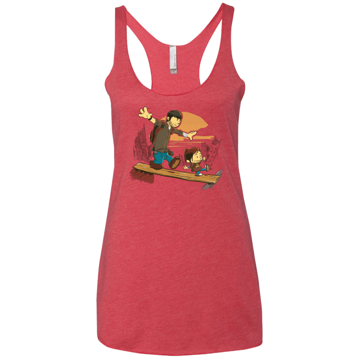 T-Shirts Vintage Red / X-Small Just the 2 of Us Women's Triblend Racerback Tank