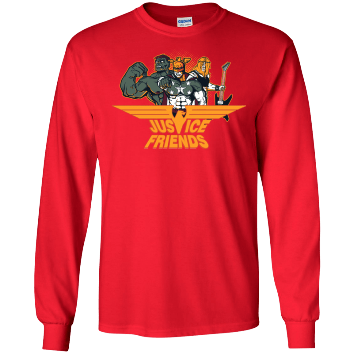 T-Shirts Red / S Justice Friends Men's Long Sleeve T-Shirt